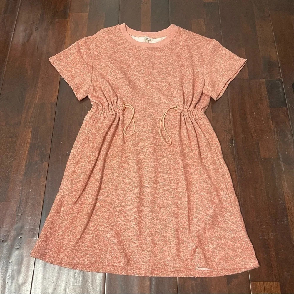 Uncle Frank Tshirt Dress Size Small Pockets Heather Pink A Line